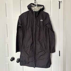 The North Face Women's Long Black Waterproof Rain Jacket (L)